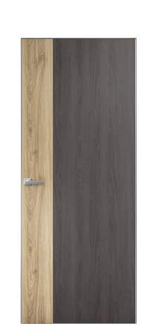 Дверь межкомнатная Duet 19 Цвет Maderaira oak agate Покрытие ПВХ WOOD NATURAL Наличник Скрытый короб хром Цена 39128