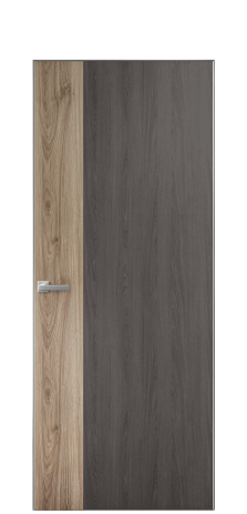 Дверь межкомнатная Duet 19 Цвет Maderaira oak agate Покрытие ПВХ WOOD NATURAL Наличник Скрытый короб хром Цена 39128