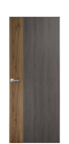 Дверь межкомнатная Duet 19 Цвет Maderaira oak agate Покрытие ПВХ WOOD NATURAL Наличник Скрытый короб хром Цена 39128