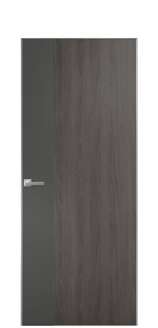 Дверь межкомнатная Duet 19 Цвет Maderaira oak agate Покрытие ПВХ WOOD NATURAL Наличник Скрытый короб хром Цена 39128