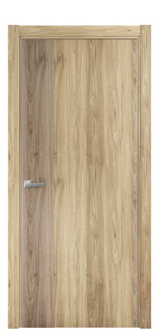 Дверь межкомнатная Duet 19 Цвет Орех NY светлый Покрытие ПВХ WOOD NATURAL Наличник L 75 Цена 22988
