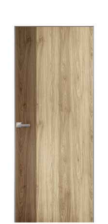 Дверь межкомнатная Duet 19 Цвет Орех NY светлый Покрытие ПВХ WOOD NATURAL Наличник Скрытый короб хром Цена 39128