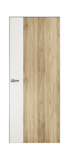 Дверь межкомнатная Duet 19 Цвет Орех NY светлый Покрытие ПВХ WOOD NATURAL Наличник Скрытый короб хром Цена 39128