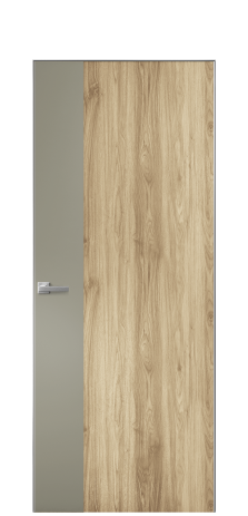 Дверь межкомнатная Duet 19 Цвет Орех NY светлый Покрытие ПВХ WOOD NATURAL Наличник Скрытый короб хром Цена 39128