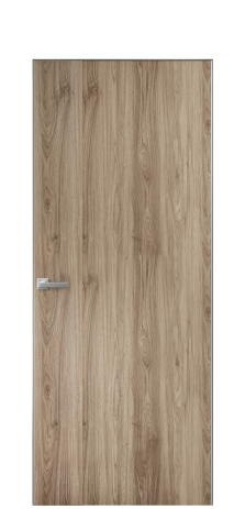 Дверь межкомнатная Duet 19 Цвет Орех NY смоук Покрытие ПВХ WOOD NATURAL Наличник Скрытый короб хром Цена 39128