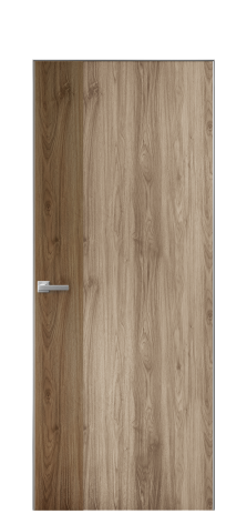 Дверь межкомнатная Duet 19 Цвет Орех NY смоук Покрытие ПВХ WOOD NATURAL Наличник Скрытый короб хром Цена 39128