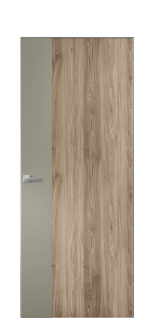 Дверь межкомнатная Duet 19 Цвет Орех NY смоук Покрытие ПВХ WOOD NATURAL Наличник Скрытый короб хром Цена 39128