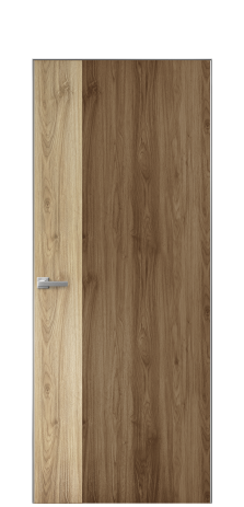 Дверь межкомнатная Duet 19 Цвет Орех NY классический Покрытие ПВХ WOOD NATURAL Наличник Скрытый короб хром Цена 39128