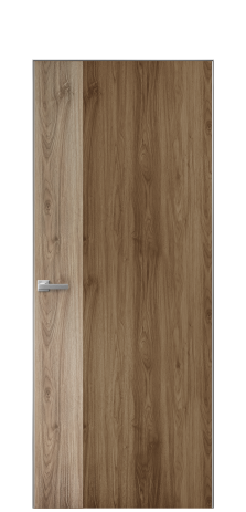 Дверь межкомнатная Duet 19 Цвет Орех NY классический Покрытие ПВХ WOOD NATURAL Наличник Скрытый короб хром Цена 39128