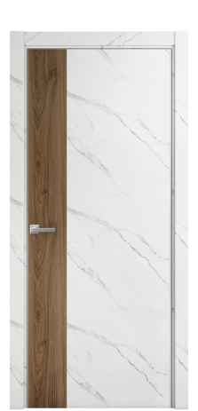 Дверь межкомнатная Duet 19 Цвет Monte white soft Покрытие ПВХ ORIGINAL Наличник L 75 Цена 22988
