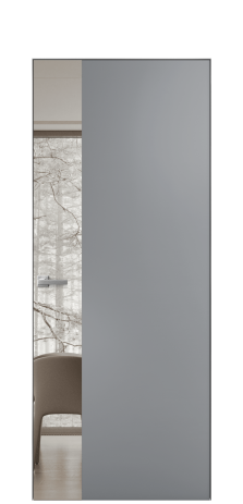 Дверь межкомнатная Vetro 19 Цвет Гриджио Покрытие Эмаль  Наличник Скрытый короб хром Цена 62560