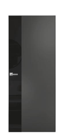 Дверь межкомнатная Vetro 19 Цвет Антрацит Покрытие Эмаль  Наличник Скрытый короб хром Цена 61810