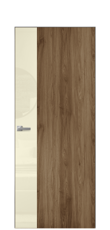 Дверь межкомнатная Vetro 19 Цвет Орех NY классический Покрытие ПВХ WOOD NATURAL Наличник Скрытый короб хром Цена 42024