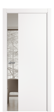 Дверь межкомнатная Vetro 19 Цвет Вайт Покрытие ПВХ SOFT (ПЭТ) Наличник L 75 Цена 26915