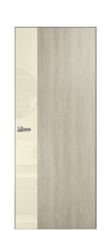 Дверь межкомнатная Vetro 19 Цвет Maderaira oak sand Покрытие ПВХ WOOD NATURAL Наличник Скрытый короб хром Цена 52000