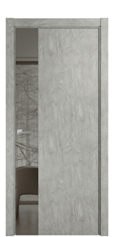Дверь межкомнатная Vetro 19 Цвет Скол камня грей Покрытие ПВХ ORIGINAL Наличник L 75 Цена 31575
