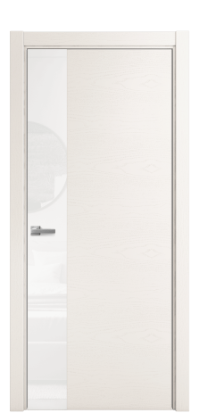Дверь межкомнатная Vetro 19 Цвет Ясень Молочный Покрытие Шпон крашеный  Наличник L 75 Цена 44150