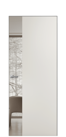 Дверь межкомнатная Vetro 19 Цвет Лайт Грей Покрытие ПВХ SOFT (ПЭТ) Наличник Скрытый короб хром Цена 63210