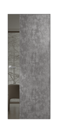 Дверь межкомнатная Vetro 19 Цвет Ice cacao Покрытие ПВХ ORIGINAL Наличник Скрытый короб хром Цена 47610