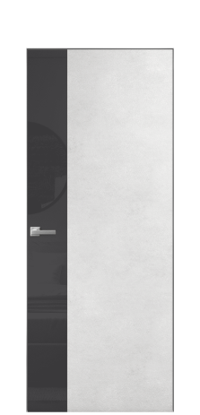 Дверь межкомнатная Vetro 19 Цвет Бетон известковый Покрытие ПВХ ORIGINAL Наличник Скрытый короб хром Цена 47610