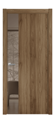 Дверь межкомнатная Vetro 19 Цвет Орех классический Покрытие ПВХ ПОД ДЕРЕВО Наличник L 75 Цена 39150