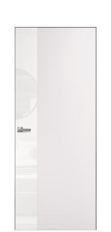 Дверь межкомнатная Vetro 19 Цвет Крем Покрытие Эмаль  Наличник Скрытый короб хром Цена 67010