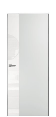 Дверь межкомнатная Vetro 19 Цвет Крем Покрытие Эмаль  Наличник Скрытый короб хром Цена 67760