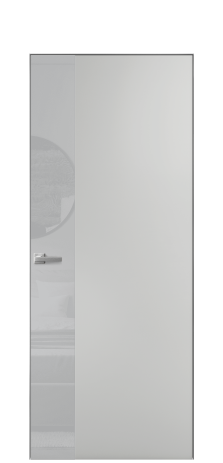 Дверь межкомнатная Vetro 19 Цвет Телегрей Покрытие Эмаль  Наличник Скрытый короб хром Цена 67760