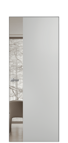 Дверь межкомнатная Vetro 19 Цвет Телегрей Покрытие Эмаль  Наличник Скрытый короб хром Цена 67760