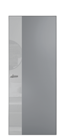 Дверь межкомнатная Vetro 19 Цвет Гриджио Покрытие Эмаль  Наличник Скрытый короб хром Цена 69473