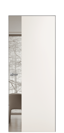 Дверь межкомнатная Vetro 19 Цвет Молочный Покрытие Эмаль  Наличник Скрытый короб хром Цена 50600