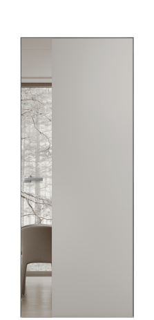 Дверь межкомнатная Vetro 19 Цвет Серый Шелк Покрытие Эмаль  Наличник Скрытый короб хром Цена 50600