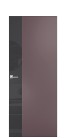 Дверь межкомнатная Vetro 19 Цвет Лиловый Покрытие Эмаль  Наличник Скрытый короб хром Цена 69473
