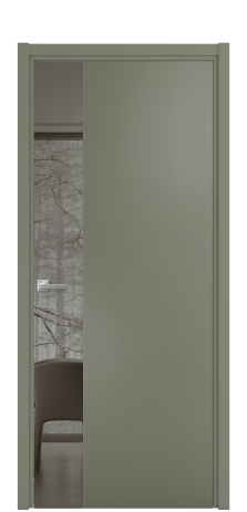 Дверь межкомнатная Vetro 19 Цвет Зеленый Покрытие Эмаль  Наличник L 50 Цена 52338