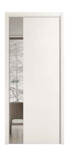 Дверь межкомнатная Vetro 19 Цвет Ясень Молочный Покрытие Шпон крашеный  Наличник L 50 Цена 53825