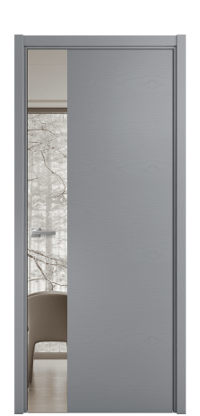 Дверь межкомнатная Vetro 19 Цвет Ясень Гриджио Покрытие Шпон крашеный  Наличник L 50 Цена 53825