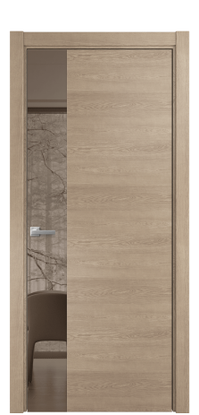 Дверь межкомнатная Vetro 19 Цвет Ирис Покрытие Эмаль  Наличник Скрытый короб хром Цена 67010