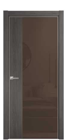 Дверь межкомнатная Vetro 20 Цвет Maderaira oak agate Покрытие ПВХ WOOD NATURAL Наличник L 75 Цена 29068