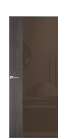 Дверь межкомнатная Vetro 20 Цвет Maderaira oak agate Покрытие ПВХ WOOD NATURAL Наличник Скрытый короб хром Цена 45208
