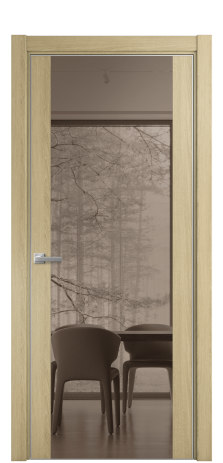 Дверь межкомнатная Vetro 21 Цвет Maderaira oak amber Покрытие ПВХ WOOD NATURAL Наличник L 75 Цена 31948