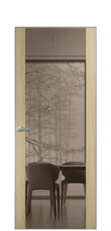 Дверь межкомнатная Vetro 21 Цвет Maderaira oak amber Покрытие ПВХ WOOD NATURAL Наличник Скрытый короб хром Цена 48088