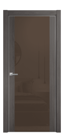 Дверь межкомнатная Vetro 21 Цвет Maderaira oak agate Покрытие ПВХ WOOD NATURAL Наличник L 75 Цена 29068