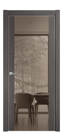 Дверь межкомнатная Vetro 21 Цвет Maderaira oak agate Покрытие ПВХ WOOD NATURAL Наличник L 75 Цена 31948