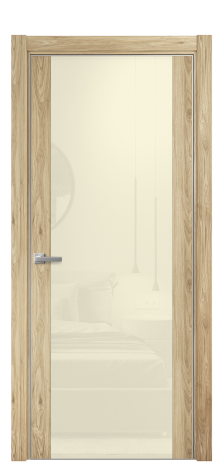 Дверь межкомнатная Vetro 21 Цвет Орех NY светлый Покрытие ПВХ WOOD NATURAL Наличник L 75 Цена 29068