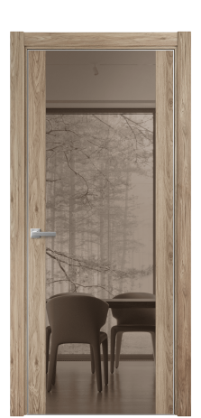 Дверь межкомнатная Vetro 21 Цвет Орех NY смоук Покрытие ПВХ WOOD NATURAL Наличник L 75 Цена 31948