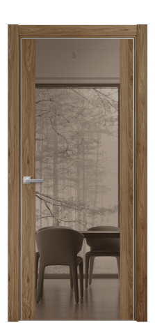 Дверь межкомнатная Vetro 21 Цвет Орех NY классический Покрытие ПВХ WOOD NATURAL Наличник L 75 Цена 55125