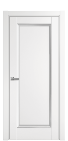 Дверь межкомнатная Sienna 1 Цвет Белый Покрытие Эмаль  Наличник L 75 Цена 55475
