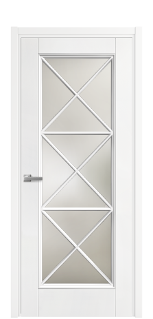 Дверь межкомнатная Sienna X3 Цвет Белый Покрытие Эмаль  Наличник L 50 Цена 44204