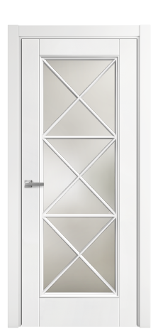 Дверь межкомнатная Sienna X3 Цвет Белый Покрытие Эмаль  Наличник L 75 Цена 42515