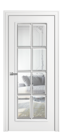 Дверь межкомнатная Amelia 8 Цвет Белый Покрытие Эмаль  Наличник M 85 Цена 78350